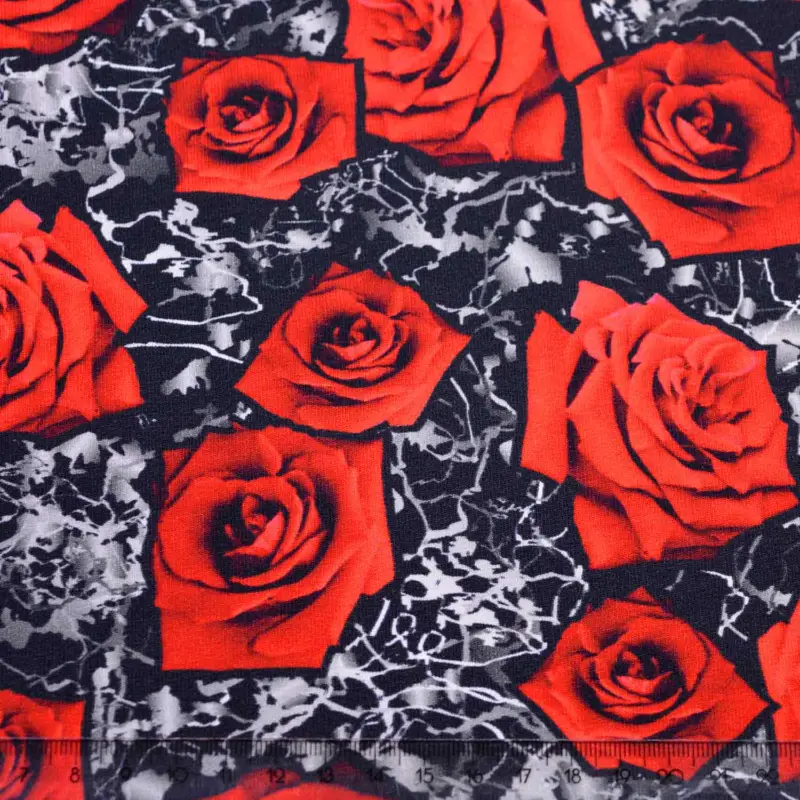 French Terry "Rock'n Roses" - SBS10099 Super-Preis